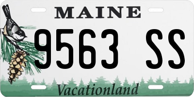 ME license plate 9563SS