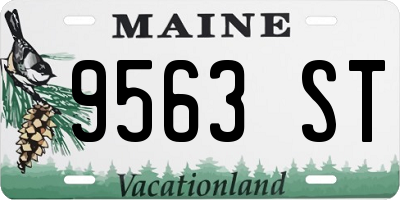 ME license plate 9563ST