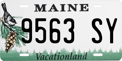 ME license plate 9563SY