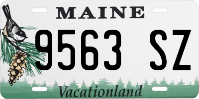ME license plate 9563SZ