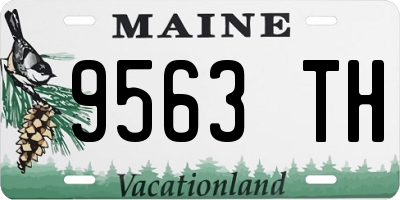 ME license plate 9563TH