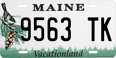 ME license plate 9563TK