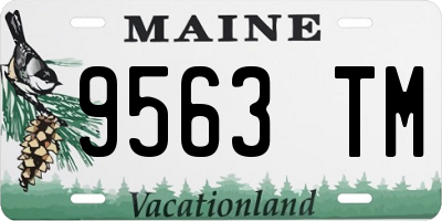 ME license plate 9563TM