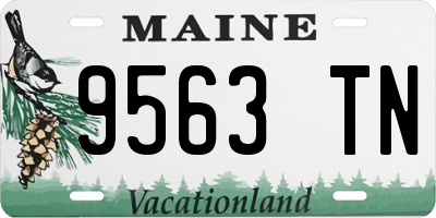 ME license plate 9563TN