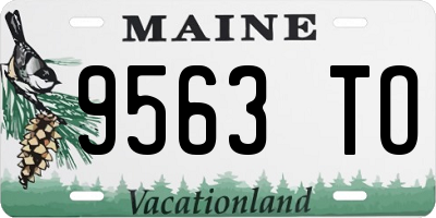 ME license plate 9563TO