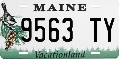 ME license plate 9563TY