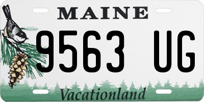 ME license plate 9563UG