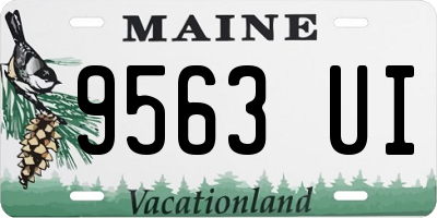 ME license plate 9563UI