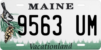 ME license plate 9563UM