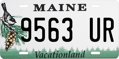 ME license plate 9563UR