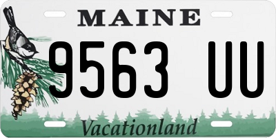 ME license plate 9563UU