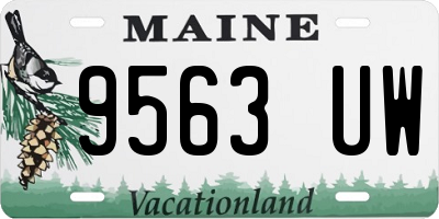 ME license plate 9563UW