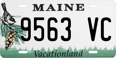 ME license plate 9563VC