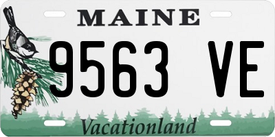 ME license plate 9563VE