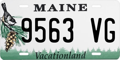 ME license plate 9563VG