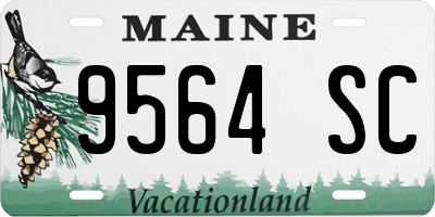 ME license plate 9564SC