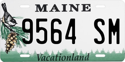 ME license plate 9564SM