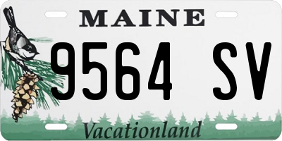 ME license plate 9564SV