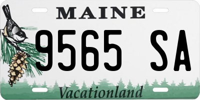 ME license plate 9565SA