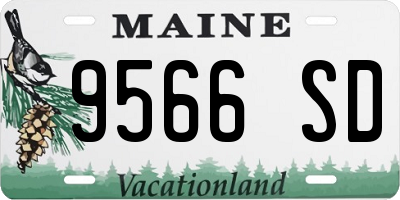 ME license plate 9566SD