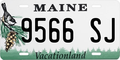 ME license plate 9566SJ