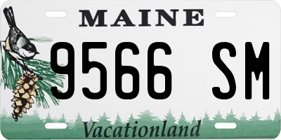 ME license plate 9566SM