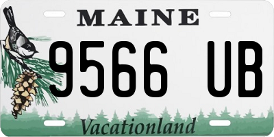 ME license plate 9566UB