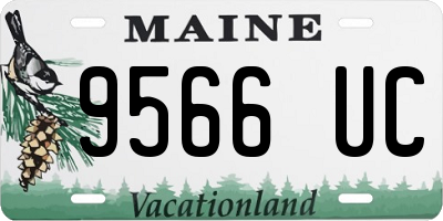 ME license plate 9566UC