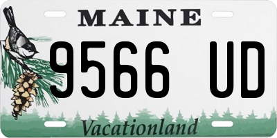 ME license plate 9566UD