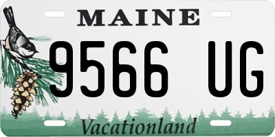 ME license plate 9566UG