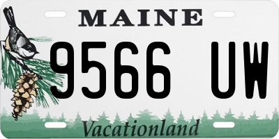 ME license plate 9566UW