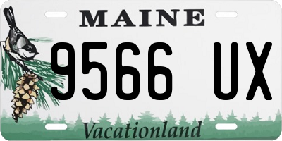ME license plate 9566UX