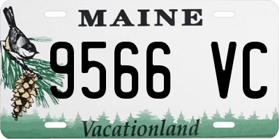 ME license plate 9566VC