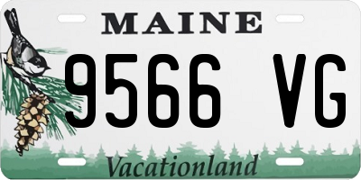 ME license plate 9566VG