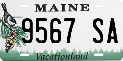 ME license plate 9567SA