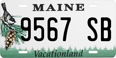 ME license plate 9567SB
