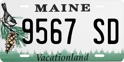 ME license plate 9567SD