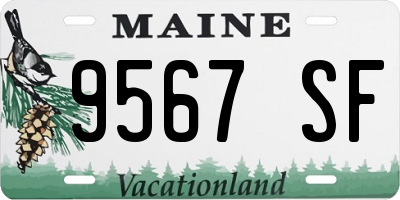 ME license plate 9567SF