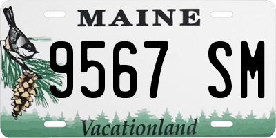 ME license plate 9567SM