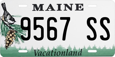ME license plate 9567SS