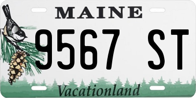 ME license plate 9567ST