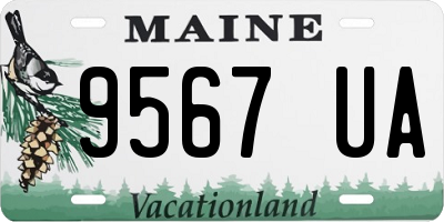ME license plate 9567UA