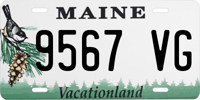 ME license plate 9567VG