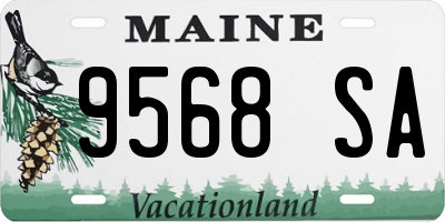 ME license plate 9568SA