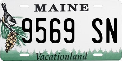 ME license plate 9569SN