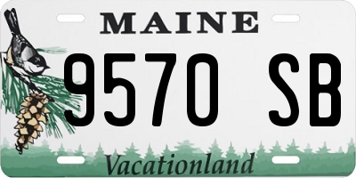 ME license plate 9570SB
