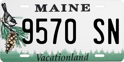 ME license plate 9570SN