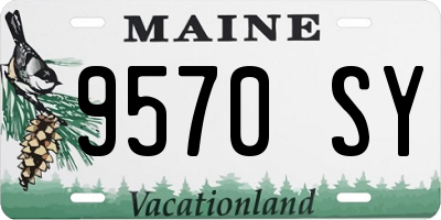 ME license plate 9570SY