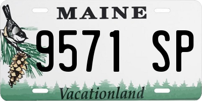 ME license plate 9571SP