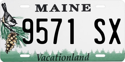 ME license plate 9571SX